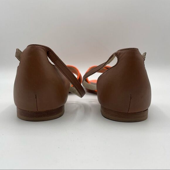 Boden Ankle Buckle Flat Neon Sandals - Picture 3 of 7